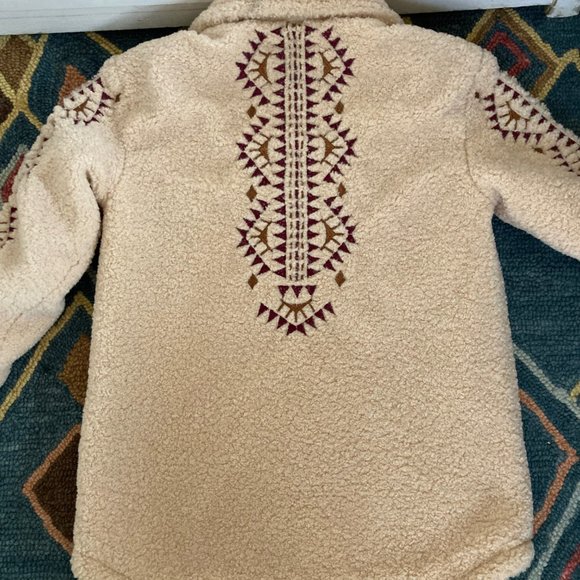 DRIFTWOOD Cream Embroidered Sherpa Jacket | Sundance Catalog - Picture 13 of 13